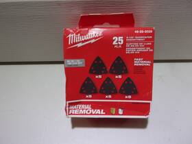 49252025 Milwaukee 25pc. Multi-tool 3-1/2 Inch Sandpaper Assortment #