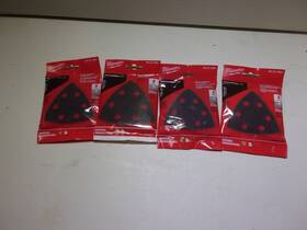 49252060 Milwaukee 4pk. Multi-tool 3-1/2 Inch Sandpaper 60 Grit-24 Total Pieces #