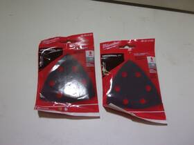 49252180 Milwaukee 2pk. Multi-tool 3-1/2 Inch Sandpaper 180 Grit-12 Total Pieces #