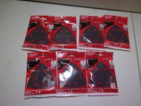 49252240 Milwaukee 7pk. Multi-tool 3-1/2 Inch Sandpaper 240 Grit-43 Total Pieces #