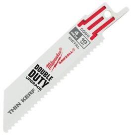 48-00-5090 Milwaukee 4inch 10 Tpi Thin Kerf Sawzall Blades 5 Pk
