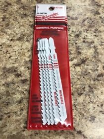 48-42-5300 Milwaukee 4inch 6 Tpi Jig Saw Blade 5 Pk General Purpose
