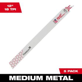 6102104 Milwaukee 12 Inch 18 Tpi The Torch Sawzall Blades 5 Pk Blade Length In