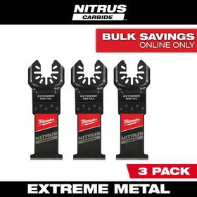 Milwaukee 744110225464 Nitrus Carbide Metal Cutting Oscillating Multi Tool Blade 3 Pack