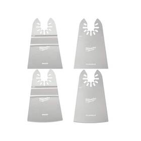 Milwaukee 888234585568 2 Inch Stainless Steel Fit Rigid/flex Scraper Oscillating Blade Kit 4-piece