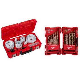 49-22-4185-48-89-2332 Milwaukee Hole Saw General Purpose Bi-metal With Cobalt Drill Bit Set 57-piece