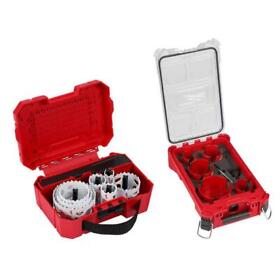 49-22-4032-49-56-9295 Milwaukee Hole Saw Packout Set Dozer Big Hawg Carbide Bi-metal 22-piece
