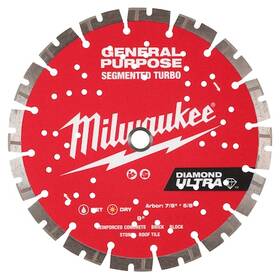 49-93-7532 Milwaukee Tool 9 Inch Diamond Ultra Segmented Turbo General Purpose