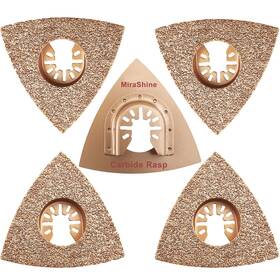 Mirashine 445007273294 5pcs Oscillating Multitool Triangular Carbide Grit Rasp Blades Tiangl