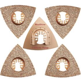 Mirashine 768494593780 5pcs Oscillating Multitool Triangular Carbide Grit Rasp Blades Tian