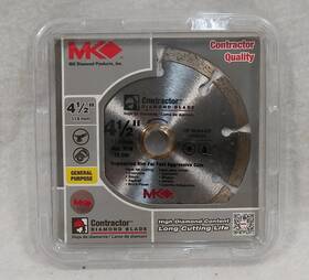 167012 Mk Diamond Contractor Turbo Rim Dry/wet Blade 4-1/2-inch