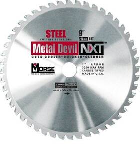 Csm948nsc Mk Morse Metal Nxt Circular Saw Blade 9 Inch X 48 Tooth Steel Cutting