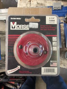 Tac44 Mk Morse M.k. 2-3/4 Inch Bi-metal Hole Saw Built In Arbor Usa Made