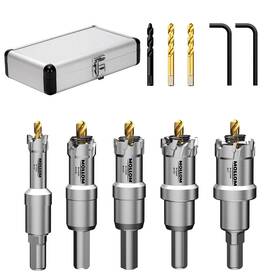 Chs051325r5 Mollom 5pcs Hole Saw 13-25.5mm Tct Carbide Tipped Kit For Hard Metal Extr