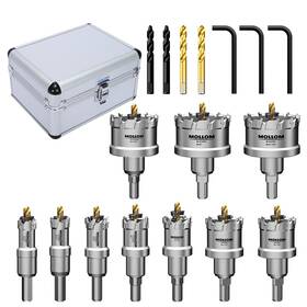 Chs101654 Mollom 10pcs 16-54mm Tct Carbide Hole Saw Kit For Hard Metal Extra 2xtitan