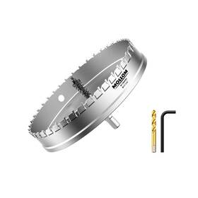 Chs1184 Mollom 7-1/4ftft 184mm Heavy Duty Carbide Hole Saw With 2 Pilot Drill Bits H