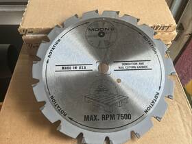 M72524 Moon S / Us Saws 1 Lot 4 Pc Industrial 8 Inch 18 Nail Cut.tooth Carbide Tipped Blades Made Usa New