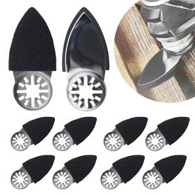 16549822 Moondkist 10 Pcs Oscillating Tool Sanding Pad Triangular Finger Pads S