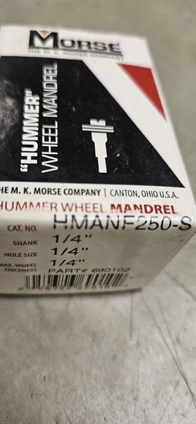 Hmanf250-s Morse Hummer Wheel Mandrel Arbor