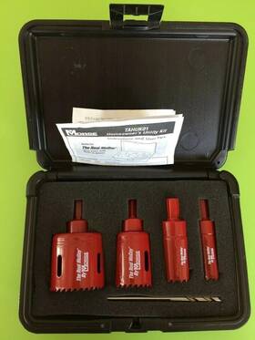 Tahuk01 Morse 5-piece Homeowners Utility Hole Saw Kit #tahuk01 Plus Case