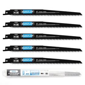 Muozlop 730967942418 5 Pack 9 Inch Reciprocating Saw Blades Set 6tpi High Carbon Woodc