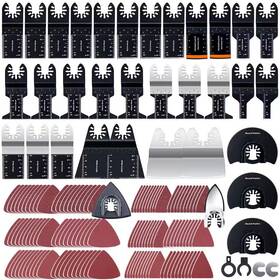 Mywish 313052937973 Oscillating Multi Tool Universal Fit Bi Metal Blade Kit 158 Piece Sf