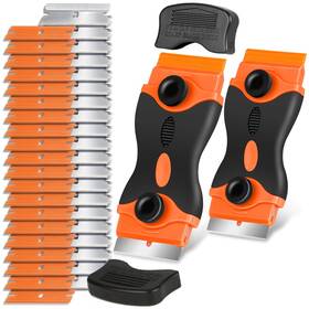 Nalisence 300692641858 Razor Blade Scraper Tool - With 40 Metal And Plastic Blades Stic
