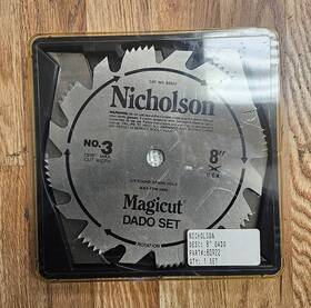 80922 Nicholson 8 Inch Dado Blade Set Original Nicholson-usa Model Complete Factory New