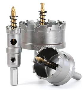 Tct-12 Nidetion 2pcs Tct Hole Saw Kit For Hard Metal 0.47 Inch 12mm Tungsten Carbide Tipped Ho