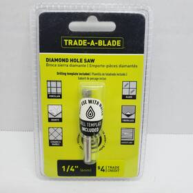 Tdhst003 Norke Tools Ltd Trade-a-blade Norske 1/4 Inch Diamond Hole Saw Bit With Drilling Template