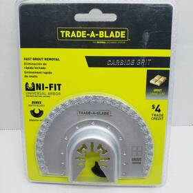 Totp232 Norke Tools Ltd Trade-a-blade Norske 3-9/16 Inch Carbide Grit Blade For Grout Uni-fit #totp232