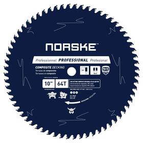Ncsbp228 Norske Tools 10 Inch X 64t Composite Decking Trex And Bamboo Decki