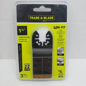 Totp272 Norske Trade-a-blade 1-1/4 Inch Wood Metal Titanium Coated Uni-fit #totp272 3-pack