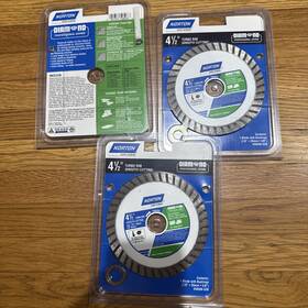 50506-038 Norton Turbo Rim Blade 4-1/2 Inch Smooth Cutting With Bushings New