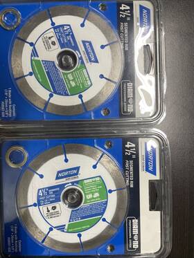 50507-038 Norton 2x New 4 1/2 Inch Wet/dry Segmented Diamond Saw Blade
