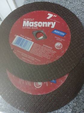 89088 Norton 7 Inch Fastcut Masonry Cutting Wheel Blade Fits 7-71/4 Port Saws