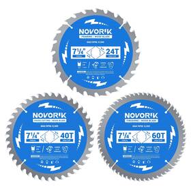 Jp030101 Novorik Circular Saw Blade 7-1/4 Inch 24t&40t&60t With Arbor 5/8 Atb Circula