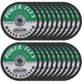 313238 Ocm Brand 20 Pack - Cut Off Wheels 3 Inch X 1/32 3/8 Arbor For Cutting Al