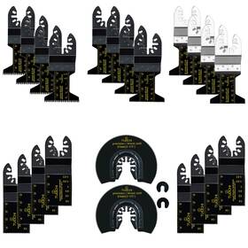 Ohros 734038513354 24pcs Titanium Oscillating Saw Blades Professional Universal Multitool