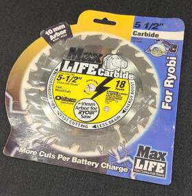 550c41810 Oldham Max Life 5.5 Inch 18 Carbide Tooth Saw Blade 10mm Arbor For Ryobi Craftsman Cordless