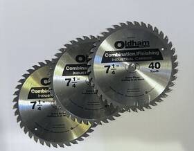 3-oldham Oldham 7254740 7-1/4 Inch X 40 Tooth Smooth Cutting Circular Saw Blade
