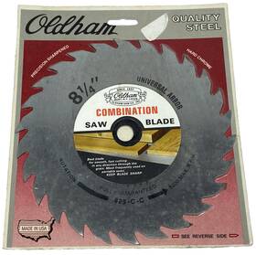 825-c-c Oldham 8 1/4 Inch Combination Saw Blade Universal Arbor