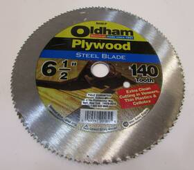 B650-p Oldham New Vintage 1980s B650p 6-1/2 Inch 140 Tooth Plywood Saw Blade Veneer Plastic