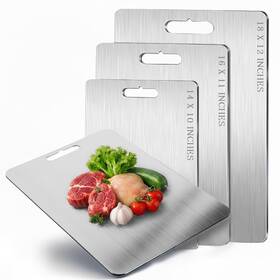 Olo&smart 017168836365 Large Titanium Cutting Board 18x12-2 Mm 100% Pure Boards Fo