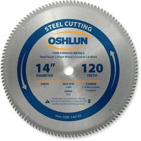 Sbf-140120 Oshlun 14in 120-tooth Steel Cutting Circular Saw Blade