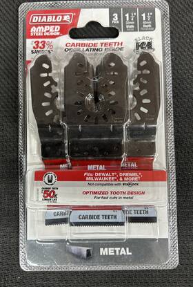 Dou125cf3 Other Diablo Universal Fit 1 1/4 Inch Carbide Oscillating Blade 3 Pack
