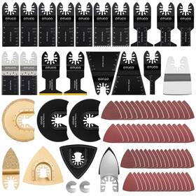 Otuco 706384177436 87 Pcs Oscillating Saw Blades Wood Metal Cutting Multitool Bi-metal Q