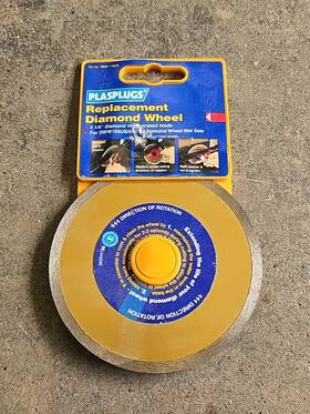 Rdw110us Plasplugs Replacement Diamond Wheel 4 1/4 Inch Rdw 110us Wet Saw