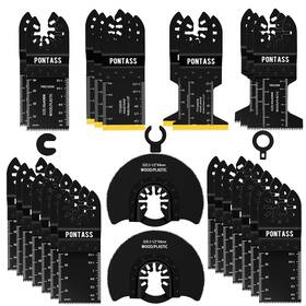 Pontass 700433458224 27 Pcs Oscillating Tool Blades 6 Types Saw For Metal Nails
