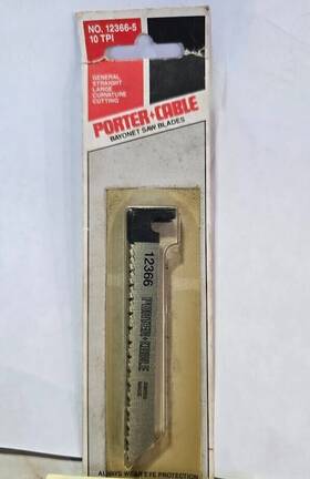 12366-5 Porter-cable Bayonet Hook-shank 3-1/2 Inch X 10tpi Blade Wood Cutting 5pk